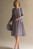 Load image into Gallery viewer, Vintage Mauve Chiffon Lace Midi-Length Mother of the Bride Dress with Jacket