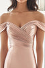 Load image into Gallery viewer, Blush Off The Shoulder Satin Mermaid Mother of the Bride Dress