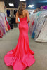 Load image into Gallery viewer, Fuchsia Ruched Strapless Keyhole Long Prom Dress with Slit