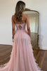 Load image into Gallery viewer, Blush A Line Chiffon Strapless Corset Prom Dress with Beading