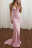 Load image into Gallery viewer, Pink Strapless Sheath Keyhole Long Prom Dress