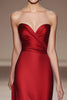 Load image into Gallery viewer, Red Sweetheart Sheath Satin Long Formal Dress