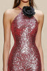 Load image into Gallery viewer, Sequin Sheath Red Sparkly Floor Length Formal Dress