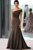 Load image into Gallery viewer, Coffee One Shoulder Ruched Long Gala Dress