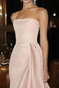 Load image into Gallery viewer, Elegant Pink Strapless Mermaid Ruffled Long Satin Gala Dress