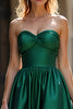 Load image into Gallery viewer, Dark Green Sweetheart A Line Long Satin Prom Dress