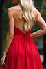 Load image into Gallery viewer, Red Strapless A Line Long Chiffon Prom Dress