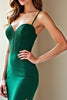 Load image into Gallery viewer, Dark Green Corset Mermaid Long Prom Dress with Lace Appliques