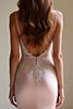 Load image into Gallery viewer, Pink Mermaid Long Satin Prom Dress with Lace Appliques