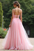 Load image into Gallery viewer, A Line PinkPleated Long Chiffon Bridesmaid Dress