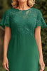 Load image into Gallery viewer, Dark Green Sheath Long Mother of the Bride Dress with Appliques