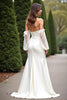 Load image into Gallery viewer, Sweetheart Ivory Sheath Backless Long Rehearsal Dinner Dress with Slit