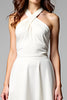 Load image into Gallery viewer, A Line White Halter Neck Long Rehearsal Dinner Dress