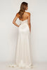 Load image into Gallery viewer, Ivory Strapless Satin Long Rehearsal Dinner Dress with Slit