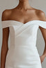 Load image into Gallery viewer, White Sheath Off the Shoulder Short Graduation Dress