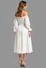 Load image into Gallery viewer, White Off the Shoulder Chiffon Graduation Dress