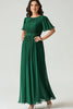 Load image into Gallery viewer, Chiffon Dark Green Pleated A Line Mother of the Bride Dress