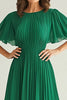 Load image into Gallery viewer, Dark Green A Line Mother of the Bride Dress with Flutter Sleeves