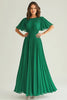 Load image into Gallery viewer, Dark Green A Line Mother of the Bride Dress with Flutter Sleeves