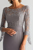 Load image into Gallery viewer, Chiffon Sheath Elegant Silver Mother of the Bride Dress