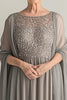 Load image into Gallery viewer, Glitter Silver Pleated Flowy Mother of the Bride Dress