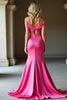 Load image into Gallery viewer, Fuchsia Mermaid Off the Shoulder Long Prom Dress