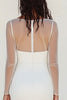 Load image into Gallery viewer, White Boat Neck Sheath Chiffon Long Graduation Dress