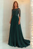 Load image into Gallery viewer, Dark Green Sparkly Scoop Floor Length Mother of the Bride Dress