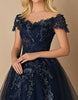 Load image into Gallery viewer, Sparkly Navy Ball Gown Tulle Mother of the Bride Dress