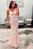 Load image into Gallery viewer, Sparkly Light Pink Corset Floral Long Prom Dress