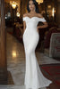 Load image into Gallery viewer, Sparkly Off the Shoulder Mermaid Wedding Dress with Sequins