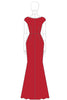 Load image into Gallery viewer, Red Scoop Sheath Satin Long Formal Dress