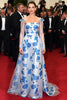 Load image into Gallery viewer, Cute A Line Blue Flower Printed Long Gala Dress