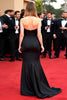 Load image into Gallery viewer, Black Strapless Satin Sheath Long Gala Dress