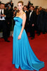 Load image into Gallery viewer, Blue Strapless Satin Long Gala Dress