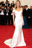 Load image into Gallery viewer, White Sheath Cold Shoulder Long Gala Dress with Beading