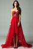 Load image into Gallery viewer, Red Sweetheart A Line High-Low Formal Dress with Beading