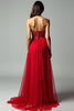 Load image into Gallery viewer, Red Sweetheart A Line High-Low Formal Dress with Beading