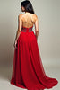 Load image into Gallery viewer, Sparkly Red Strapless A Line Long Formal Dress with Beading