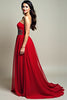 Load image into Gallery viewer, Sparkly Red Strapless A Line Long Formal Dress with Beading