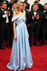 Load image into Gallery viewer, Light Blue Off the Shoulder A Line Long Gala Dress