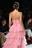 Load image into Gallery viewer, Tiered Pink Strapless Ruffled Long Gala Dress