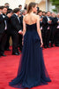 Load image into Gallery viewer, Sweetheart Navy Tiered Ruffled A Line Long Gala Dress