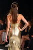 Load image into Gallery viewer, Glitter Sweetheart Golden Long Gala Dress with Slit