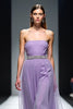 Load image into Gallery viewer, Lilac Strapless Ruched A Line Long Gala Dress