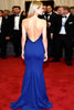 Load image into Gallery viewer, Sparkly Royal Blue Mermaid V-Neck Gala Dress with Slit