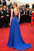 Load image into Gallery viewer, Sparkly Royal Blue A Line V-Neck Gala Dress with Sequins