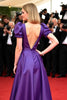 Load image into Gallery viewer, A Line Dark Purple Ruched Long Gala Dress with Puff Sleeves