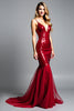 Load image into Gallery viewer, Sparkly Mermaid Sequins Deep V-Neck Long Prom Dress