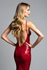 Load image into Gallery viewer, Sparkly Mermaid Sequins Deep V-Neck Long Prom Dress